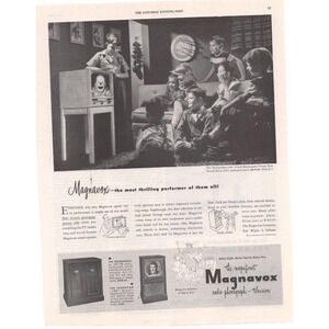 Vintage Original Magnavox Radio Television Phonograph Magazine Advertisement #2